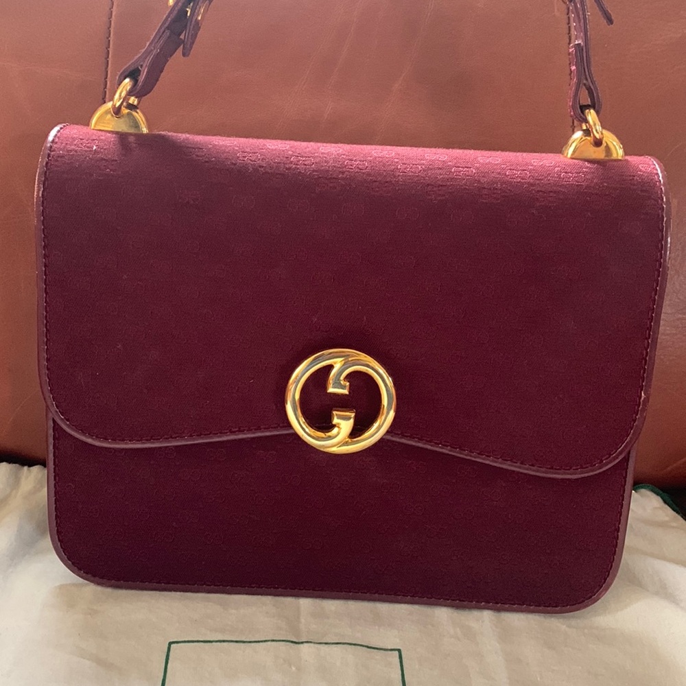 ❤️💋Vintage GUCCI Top Handle/Adjust Shoulder Bag💋❤️